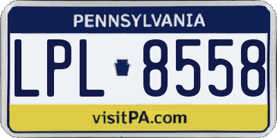 PA license plate LPL8558