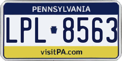 PA license plate LPL8563