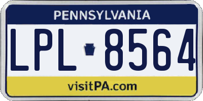PA license plate LPL8564
