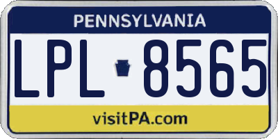 PA license plate LPL8565