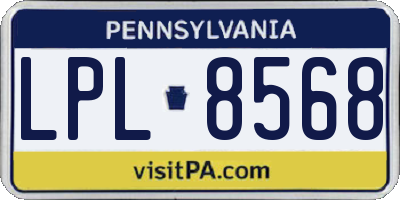 PA license plate LPL8568
