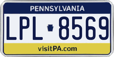 PA license plate LPL8569