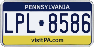 PA license plate LPL8586