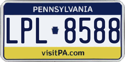 PA license plate LPL8588