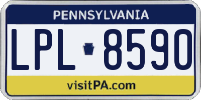 PA license plate LPL8590
