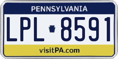 PA license plate LPL8591