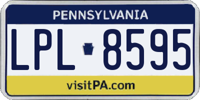 PA license plate LPL8595
