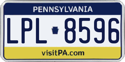 PA license plate LPL8596