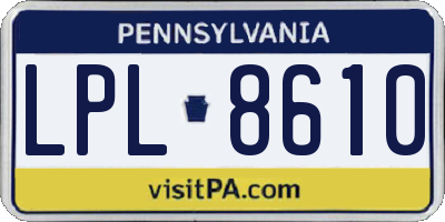 PA license plate LPL8610
