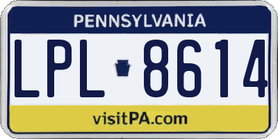 PA license plate LPL8614
