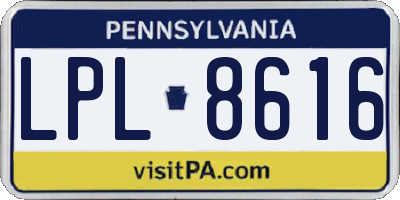 PA license plate LPL8616