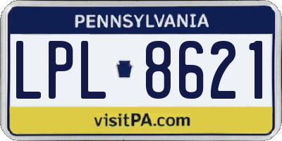 PA license plate LPL8621