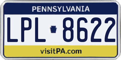 PA license plate LPL8622
