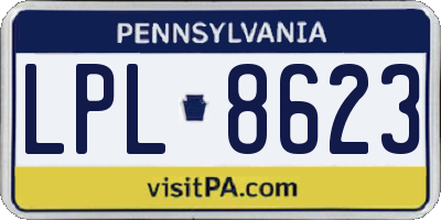 PA license plate LPL8623
