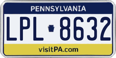 PA license plate LPL8632