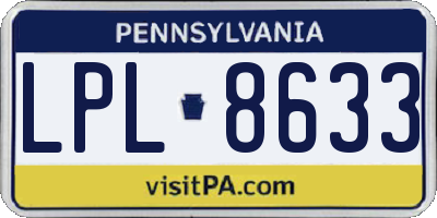 PA license plate LPL8633