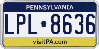 PA license plate LPL8636