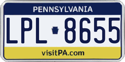 PA license plate LPL8655