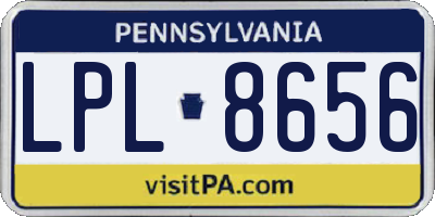 PA license plate LPL8656