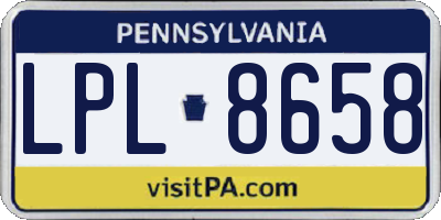 PA license plate LPL8658