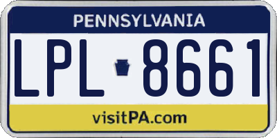 PA license plate LPL8661