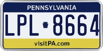 PA license plate LPL8664