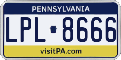 PA license plate LPL8666