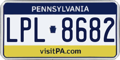 PA license plate LPL8682