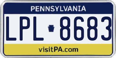 PA license plate LPL8683