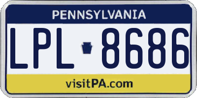 PA license plate LPL8686