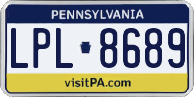 PA license plate LPL8689