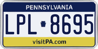 PA license plate LPL8695