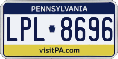 PA license plate LPL8696
