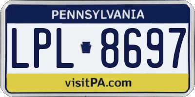 PA license plate LPL8697