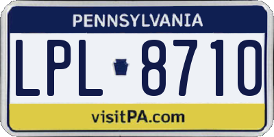 PA license plate LPL8710