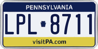 PA license plate LPL8711