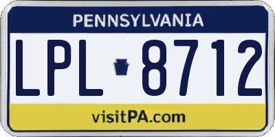 PA license plate LPL8712
