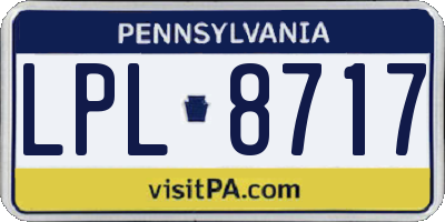 PA license plate LPL8717
