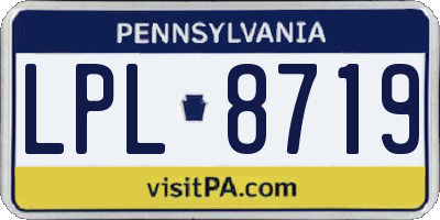 PA license plate LPL8719
