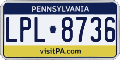 PA license plate LPL8736