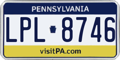 PA license plate LPL8746