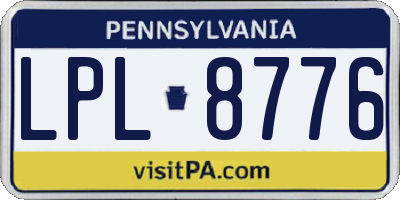 PA license plate LPL8776