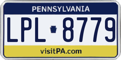 PA license plate LPL8779