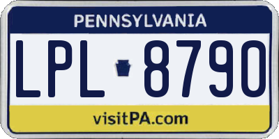 PA license plate LPL8790
