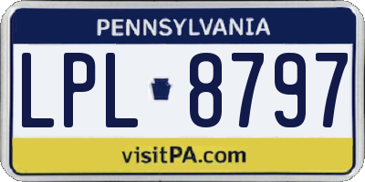 PA license plate LPL8797