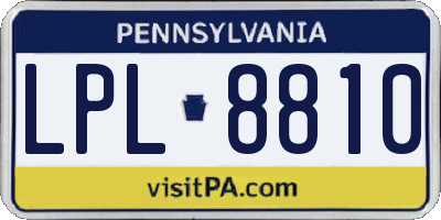 PA license plate LPL8810