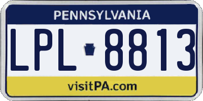 PA license plate LPL8813
