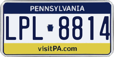 PA license plate LPL8814