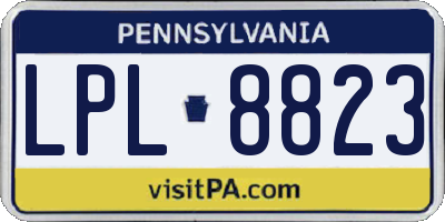 PA license plate LPL8823