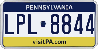 PA license plate LPL8844